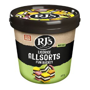 RJ's Licorice Allsorts Fun Bucket 800g