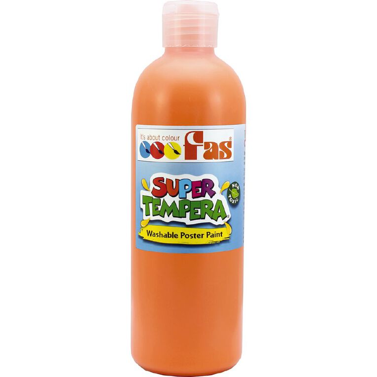 FAS Paint Super Tempera Orange Mid 500ml, , hi-res