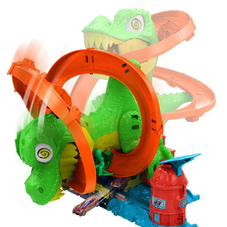 Hot Wheels City T-Rex Fire Station Playset, , hi-res
