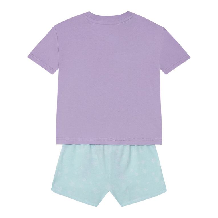 Frozen Girls' Boxy T-Shirt and Short Pyjama Set, Purple Mid, hi-res