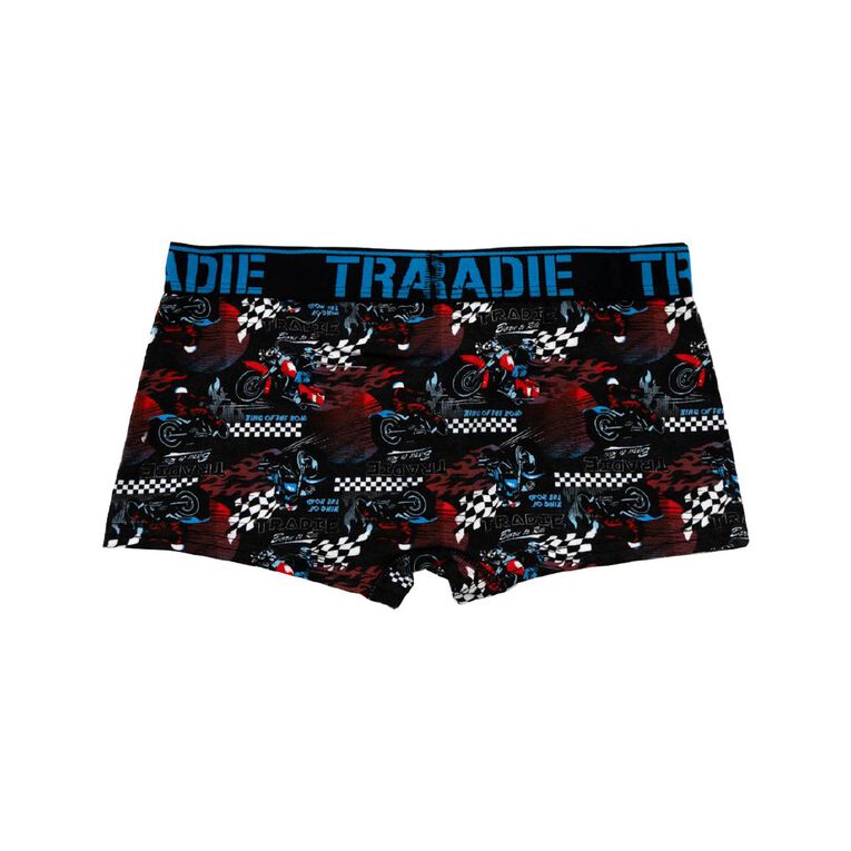 Tradie Boys' Trunks 3 Pack, Red, hi-res