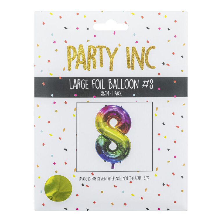 Party Inc Large Foil Balloon Number #8, , hi-res