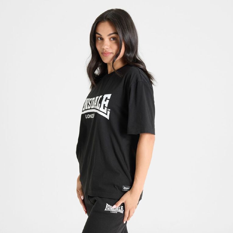 Lonsdale Unisex Tee, Black, hi-res