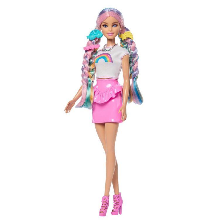 Barbie Rainbow Sparkle Hair Doll Assorted, , hi-res