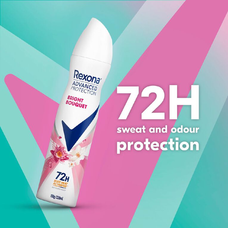 Rexona Woman Bright Bouquet Antiperspirant Adv Deodorant 220ml, , hi-res