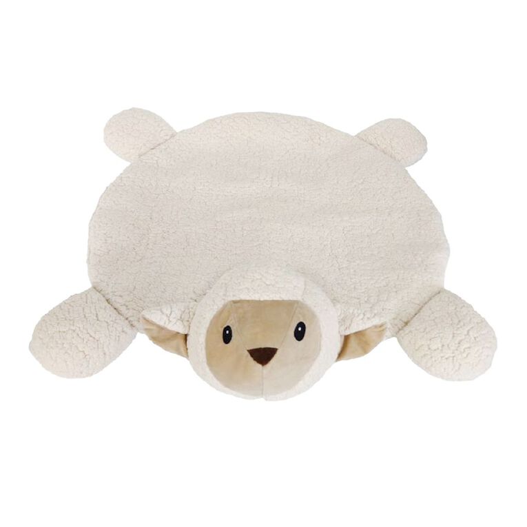 Babywise Plush Mat Sheep Dia x 70cm Powder, , hi-res