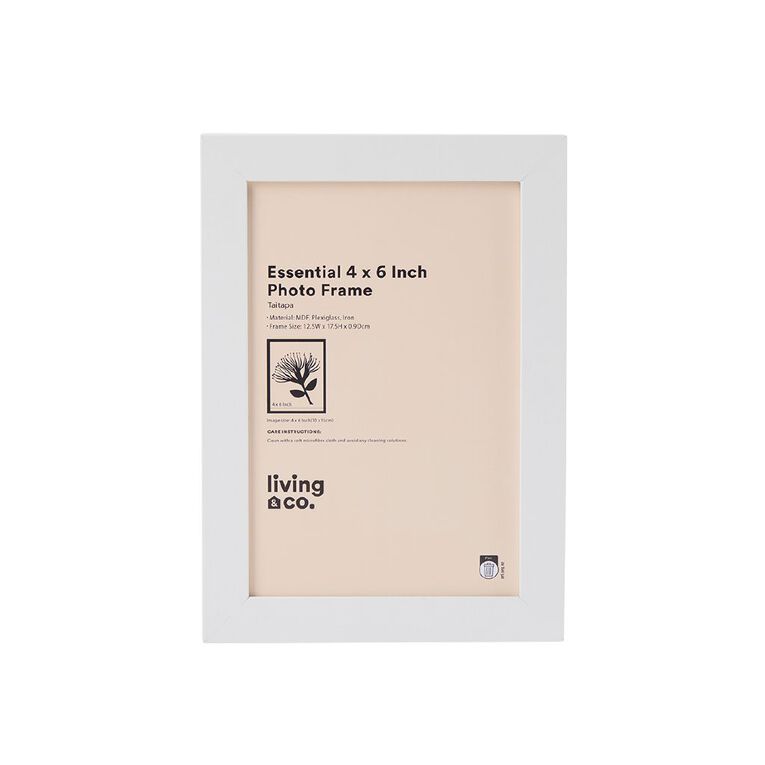 Living & Co Essential Photo Frame 4in x 6in White, , hi-res