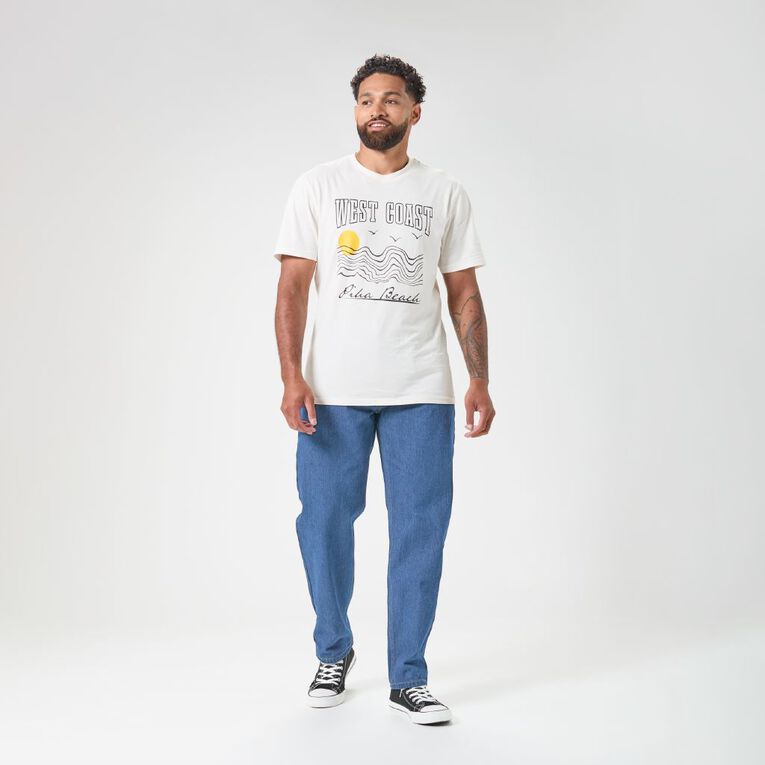 H&H Men's Relaxed Jeans, Denim Mid, hi-res