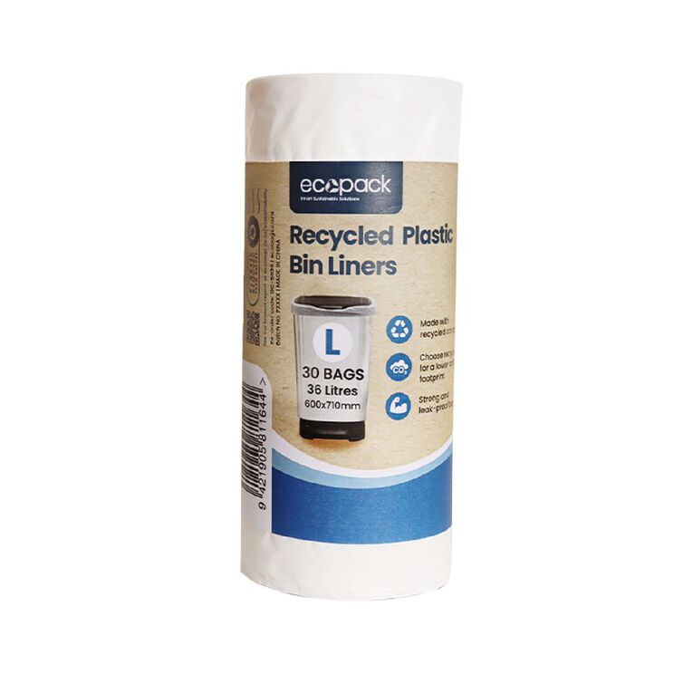 Ecopack Ocean-Bound Recycled Plastic Bin Liners Large, , hi-res
