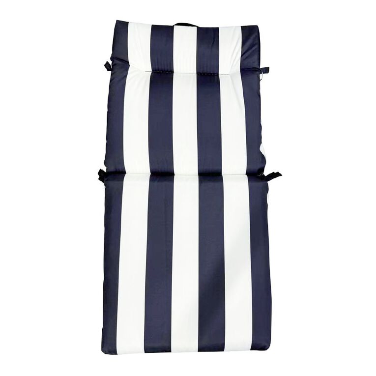 Living & Co Outdoor Cushion Patio Print White/Navy, , hi-res