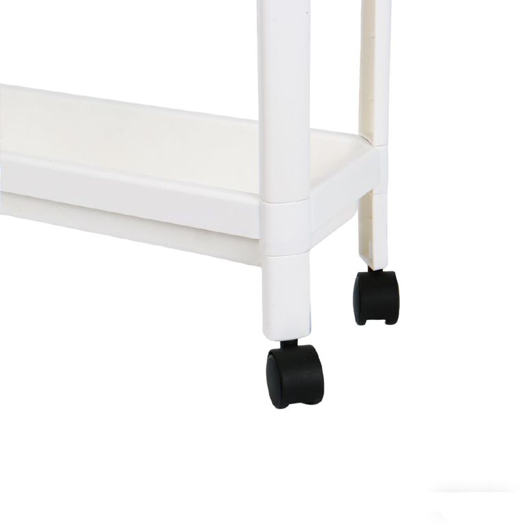 Living & Co 3 Tier Plastic Trolley White, , hi-res