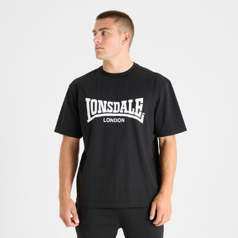 Lonsdale Unisex Tee, Black, hi-res