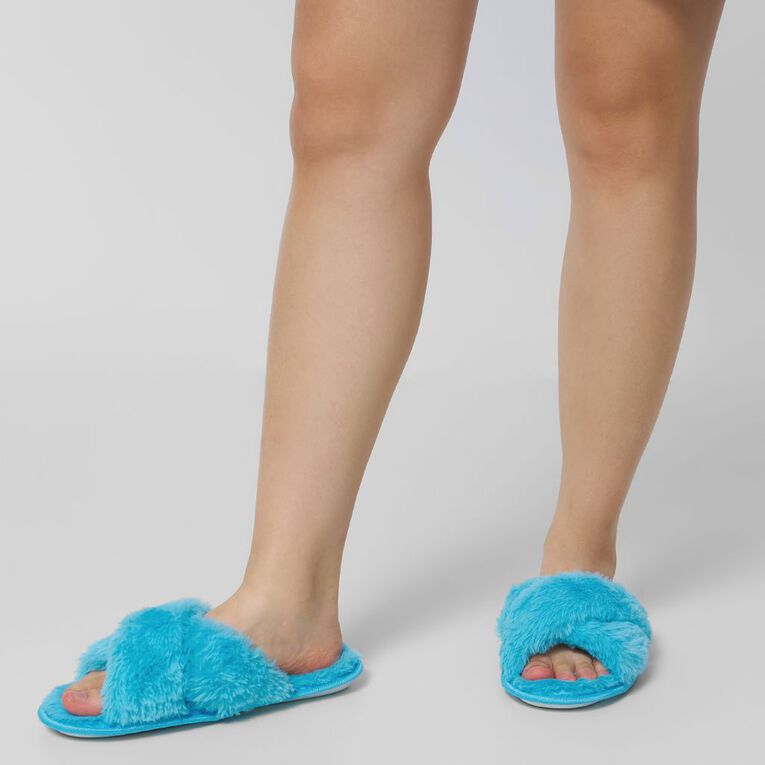 H&H Womens' Slippers, Aqua, hi-res