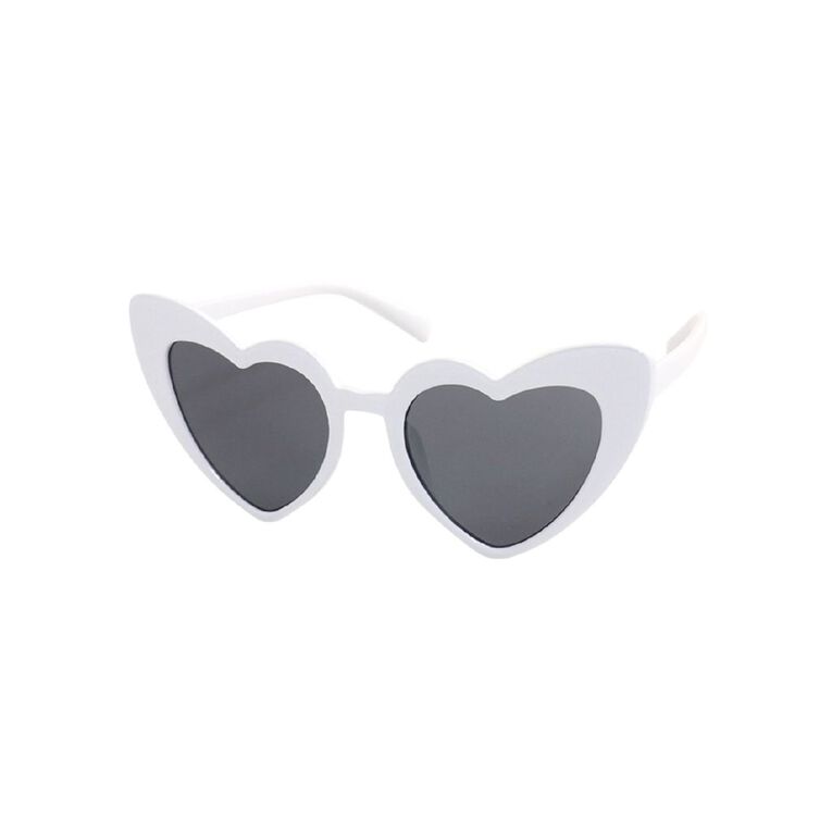 H&H Heart Sunglasses White, , hi-res