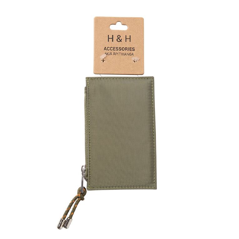 H&H Men's Zip Wallet, Green Mid, hi-res