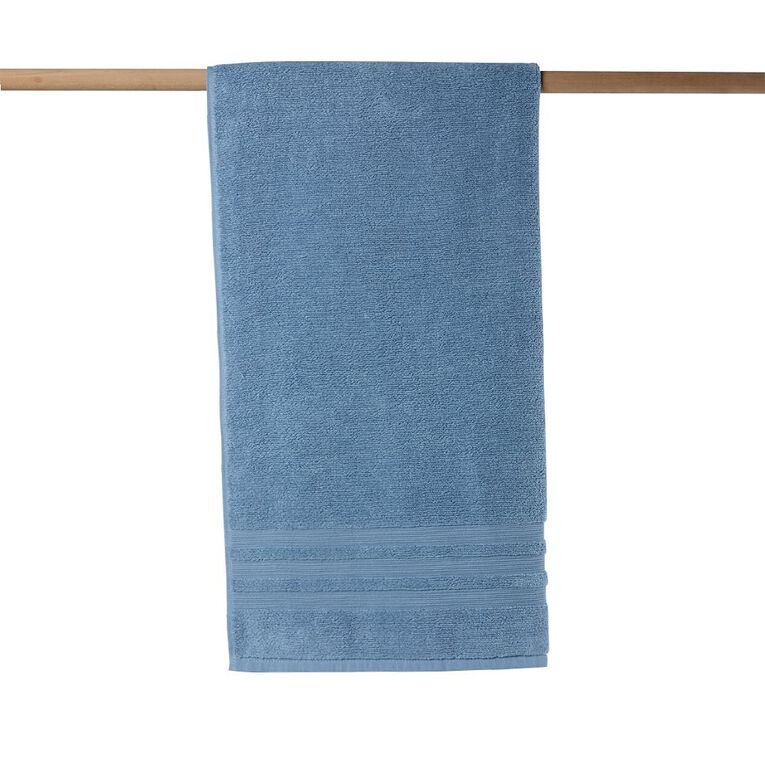 Living & Co Plush Plain Bath Towel Blue, , hi-res