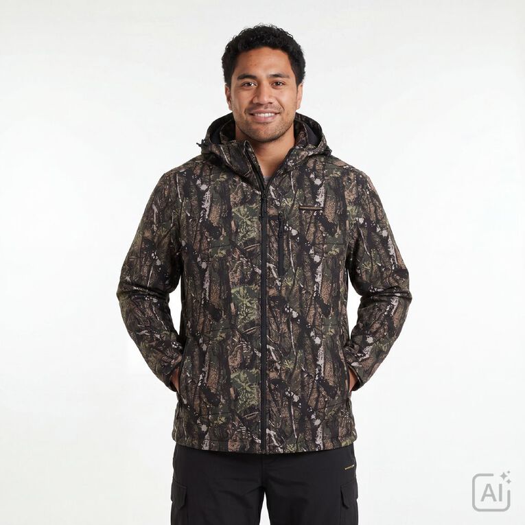 Back Country Adults' Softshell Hooded Jacket, Brown, hi-res