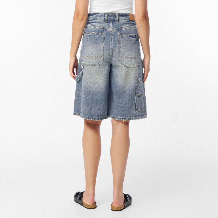H&H Women's Oversized Jorts, Denim Light, hi-res