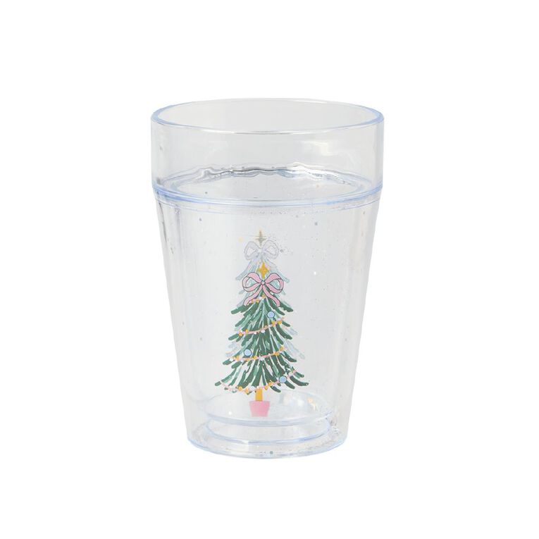 Wonderland Glitter Tumbler Santa Kiwi Bird Tree Assorted, , hi-res