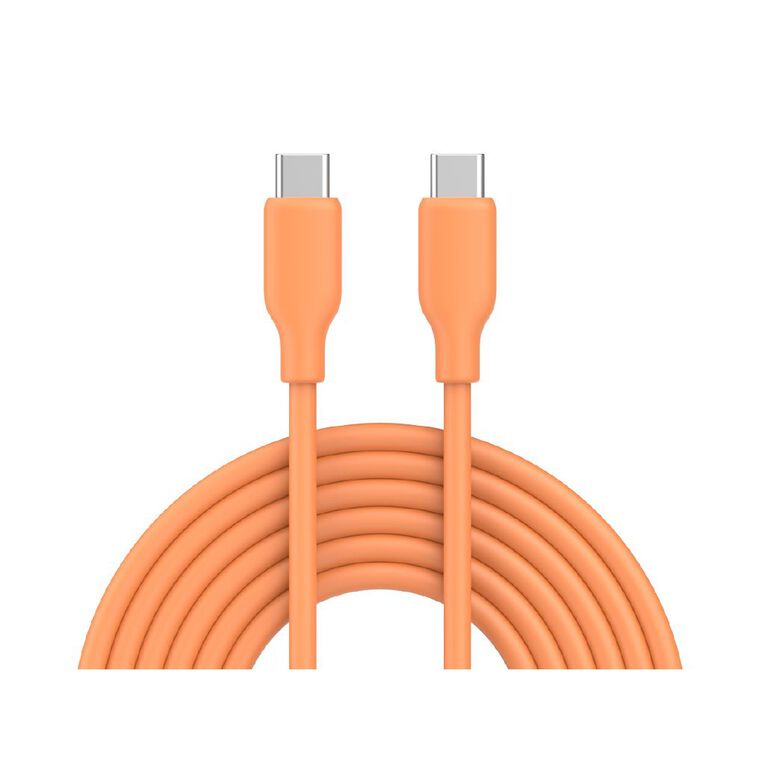 Tech.Inc Silicon USB-C to C Cable With Silicon Tie TICABS02GN, , hi-res