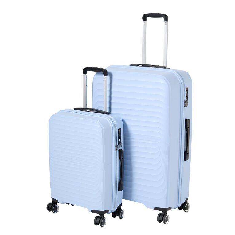 Intrepid 70cm Hardside Checked Suitcase Blue, , hi-res