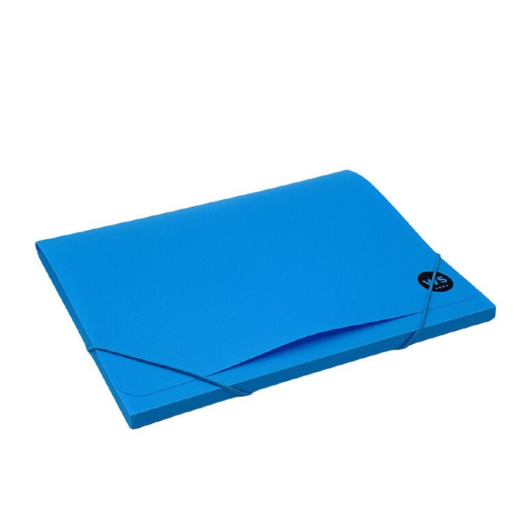 WS Document Wallet PP Elastic Closure Blue A4, , hi-res