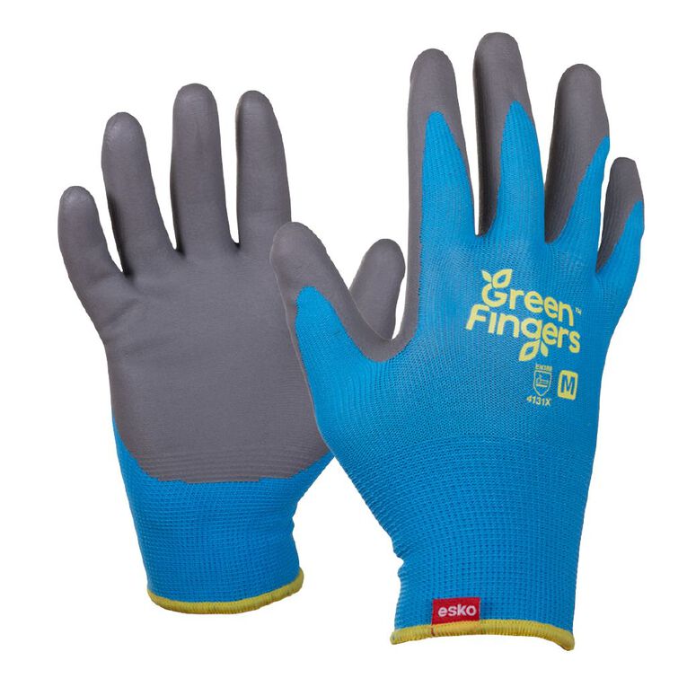Esko Green Fingers Nitrile Coated Gardening Gloves Blue Large, , hi-res
