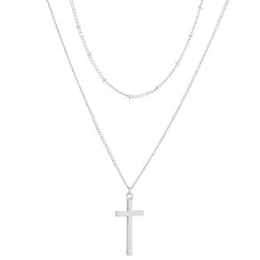Cross Necklace Two Layer