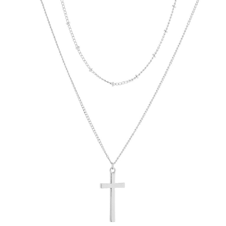 Cross Necklace Two Layer, , hi-res