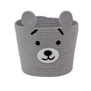 Living & Co Kids Cotton Rope Blend Basket Bear Grey