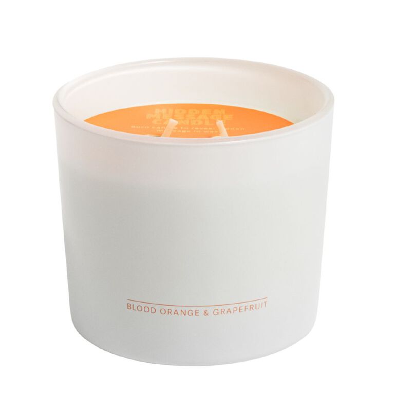 Living & Co Hidden Message Candle Blood Orange & Grapefruit Orange 250g, , hi-res