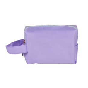 Poppi Small Nylon Zip Cosmetic Bag Purple Mid