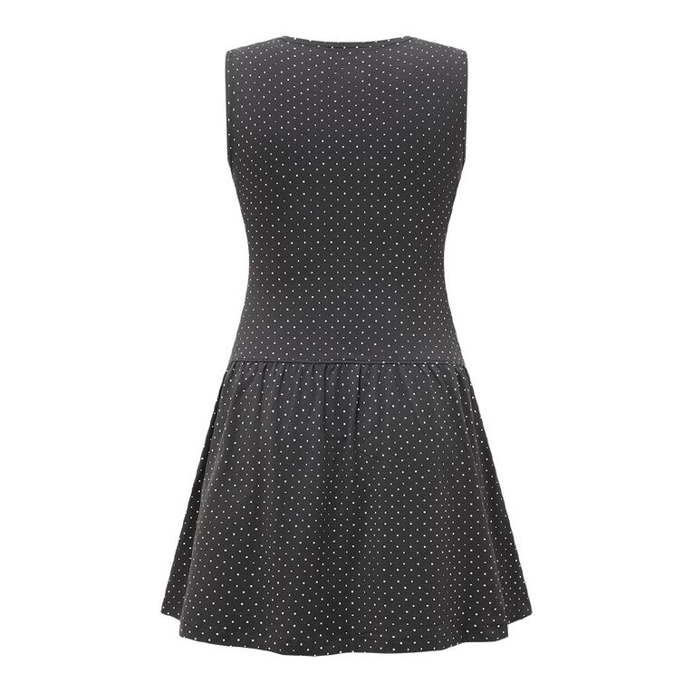 H&H Women's Boatneck Ruffle Hem Teried Mini, Grey Dark, hi-res