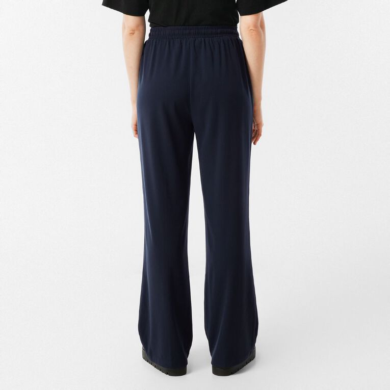 H&H Women's Pintuck Straight Work Pants, Navy, hi-res