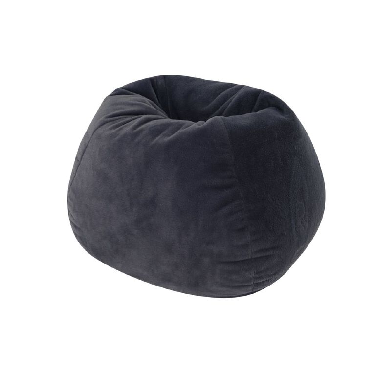 Living & Co Faux Fur Bean Bag Charcoal, , hi-res