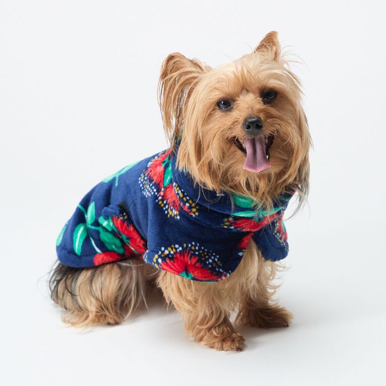 Petzone Soft Fleece Pet Coat Blue Small