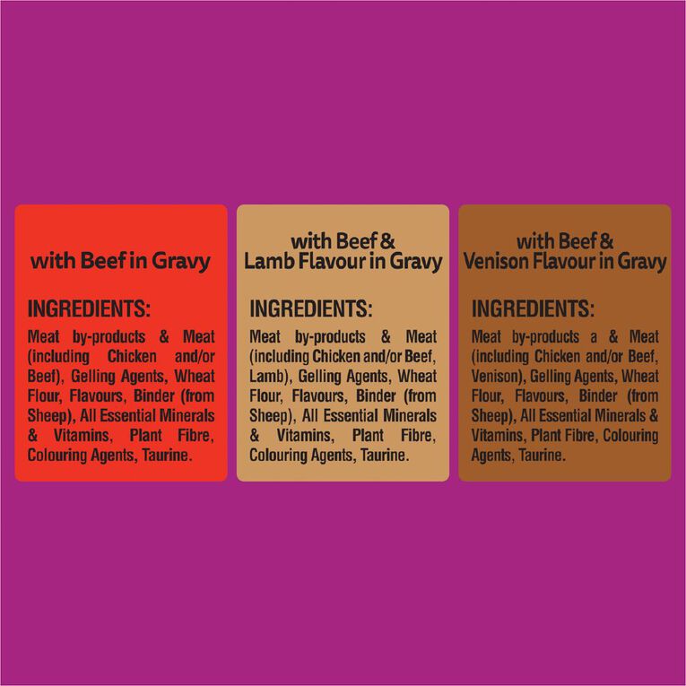 Whiskas Adult Wet Cat Food with Beef in Gravy Pouches 18 Pack, , hi-res