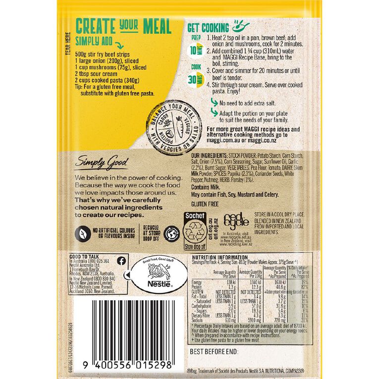 Maggi Beef Stranganoff 41g, , hi-res