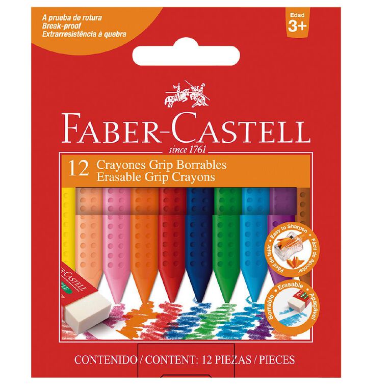 Faber-Castell Jumbo Grip Crayons Box of 12, , hi-res