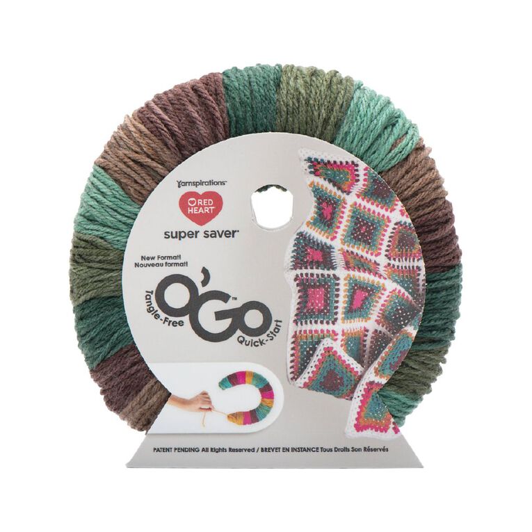Birch Red Heart O'Go Super Saver Solid 100% Acrylic Yarn 141g Green Dark, , hi-res