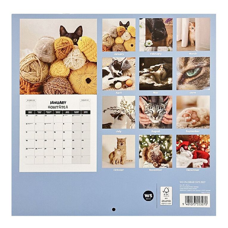 WS 2027 Calendar Cats, , hi-res