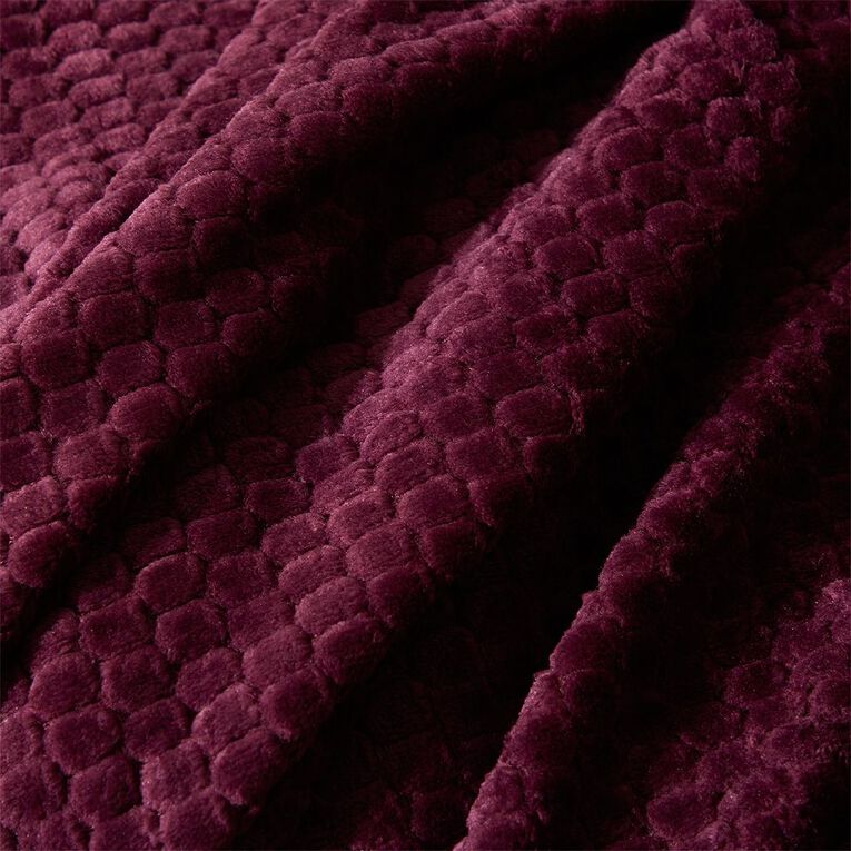 Living & Co LThrow Honeycomb Pink Dark 127cm x 152cm, , hi-res