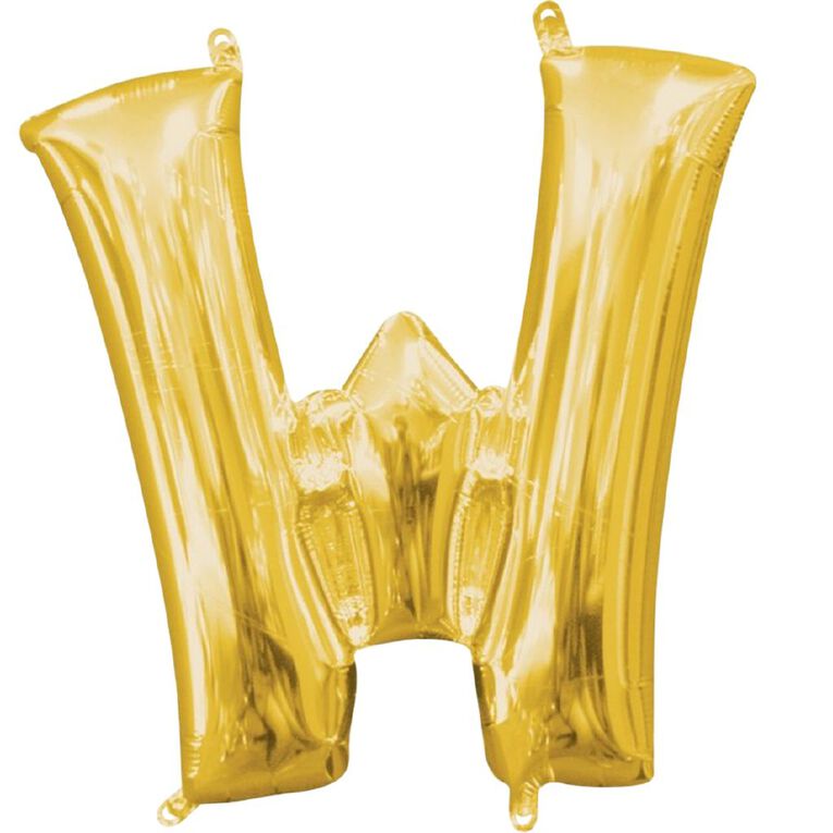 Anagram Small-Size Air Letter W Gold, , hi-res