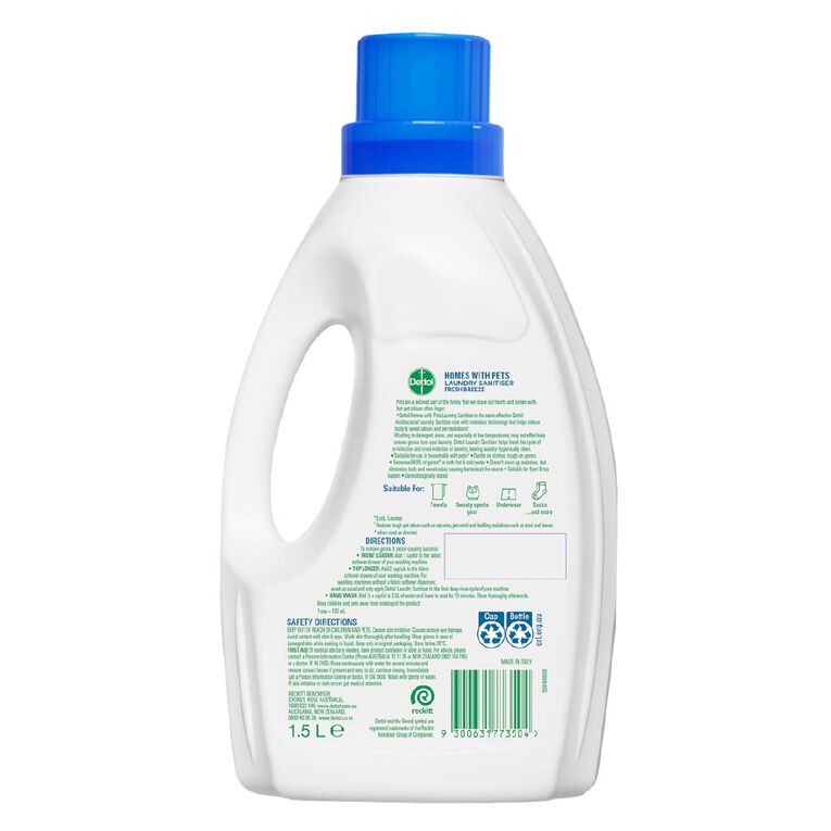 Dettol Homes with Pets Laundry Sanitiser Fresh Breeze 1.5L, , hi-res
