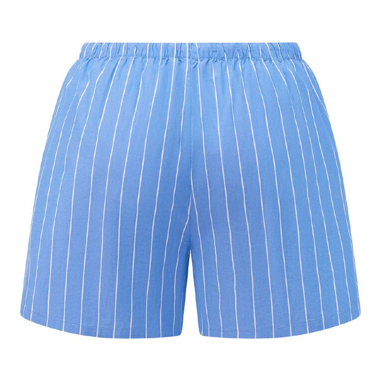 H&H Plus Women's Curve Everyday Shorts, Blue Mid, hi-res