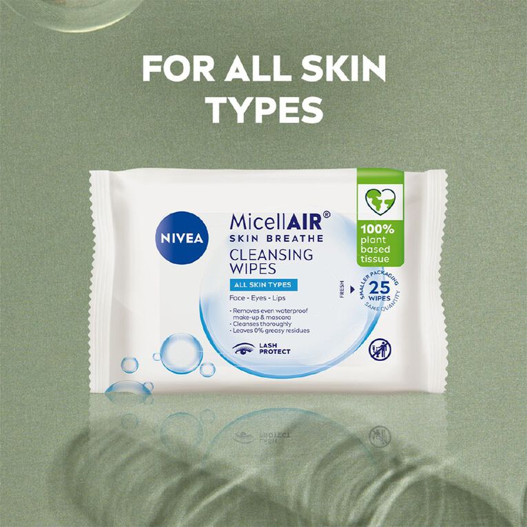 Nivea MicellAIR Biodegradable Cleansing Wipes, , hi-res