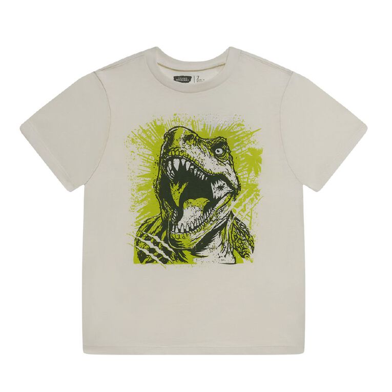 Young Original Short Sleeve Print Tee, Cream, hi-res