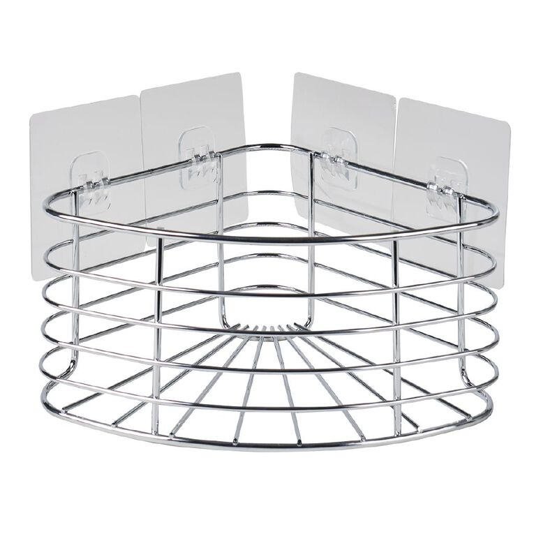 Living & Co Shower Caddy Corner Silver, , hi-res