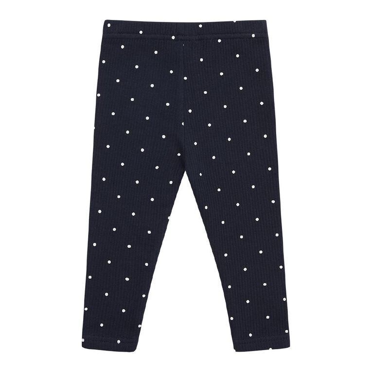 Young Original Babys' Cosy Inner Rib Leggings, Blue Dark, hi-res
