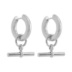 Waterproof Hoop T-Bar Earrings